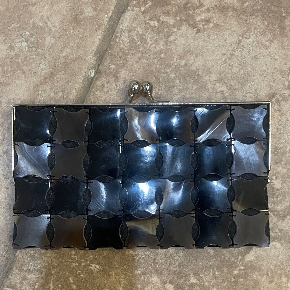 Black Geometric Clutch